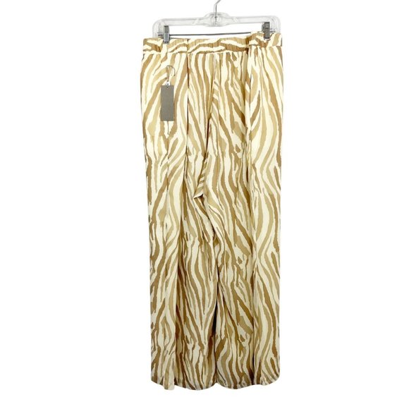 NEW Soft Surroundings Safi Pants in Neutral Zebra Wide Leg Palazzo Pull On - 3X - Picture 3 of 10